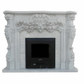 Italian carrara  natural indoor marble fireplace